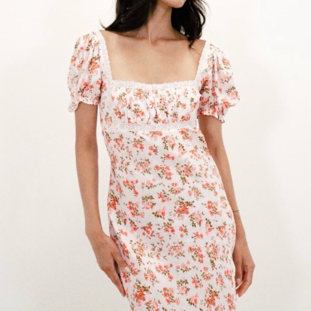 Floral Puff Sleeve Dress